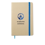 Libretas de bolsillo personalizadas recicladas A6 hojas lisas EcoNote color azul segunda vista principal
