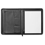 Portafolios personalizado de piel con cremallera OfficeStyle color negro tercera vista