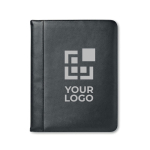 Portafolios personalizado de piel con cremallera OfficeStyle vista de impresión