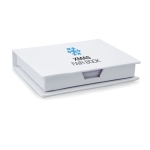 Bloc personalizado en cartón blanco con notas adhesivas Memoset color blanco vista principal