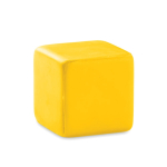 Cubo antiestrés personalizado con logo para publicidad ZenCube color amarillo