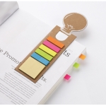 Punto de libro con notas adhesivas en color y regla StickyBulb color beige tercera vista