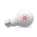 Regalo antiestrés para publicidad con forma de bombilla ZenBulb color blanco segunda vista principal