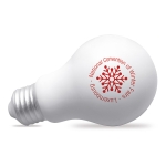 Regalo antiestrés para publicidad con forma de bombilla ZenBulb color blanco segunda vista principal