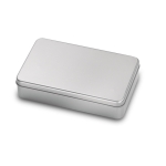 Set de vino publicitario en caja de metal con 4 utensilios Albarino color plateado mate segunda vista