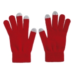 Guantes táctiles para móviles baratos Touch color rojo vista principal