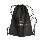Mochilas publicitarias de cuerdas en non woven 80 g/m2 Basic color negro vista principal
