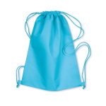 Mochilas publicitarias de cuerdas en non woven 80 g/m2 Basic color turquesa