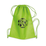 Mochilas publicitarias de cuerdas en non woven 80 g/m2 Basic color verde lima vista principal