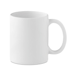 Taza de cerámica personalizada blanca especial para sublimación 300ml color blanco tercera vista