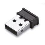 Ratón personalizado inalámbrico a pilas en plástico brillante Curve color negro tercera vista