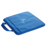 Almohadilla publicitaria plegable non-woven con bolsillo Vipbox color azul vista principal segunda vista
