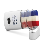 Pinturas publicitarias de banderas para la cara Fanclub color azul real vista principal segunda vista