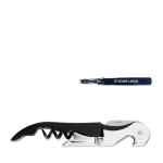 Sacacorchos personalizados baratos y con abrebotellas Sommelier color negro vista de impresión