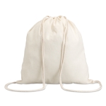 Mochila de cuerdas personalizada de algodón de 100 g/m2 Eco color beige