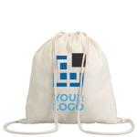 Mochila de cuerdas personalizada de algodón de 100 g/m2 Eco vista de impresión