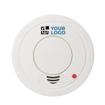 Detector de Humo personalizado con tu logotipo SmokeGuard color blanco vista de impresión