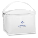 Bolsa nevera promocional de poliéster 210D para 6 latas Snow color blanco vista principal
