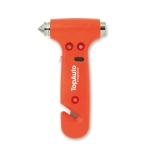 Martillo de coche barato con cúter y linterna LED SaveGuard color naranja segunda vista principal