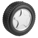 Divertido set de herramientas en forma de neumático Wheelie color negro segunda vista