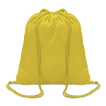 Mochila personalizada de algodón de 100 g/m2 Eco Trend color amarillo