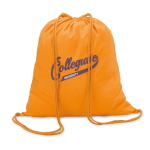 Mochila personalizada de algodón de 100 g/m2 Eco Trend color naranja vista principal