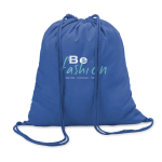 Mochila personalizada de algodón de 100 g/m2 Eco Trend color azul real vista principal