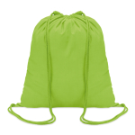 Mochila personalizada de algodón de 100 g/m2 Eco Trend color verde lima