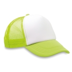 Gorra promocional estilo trucker para impresión a todo color MidTown color verde fluorescente