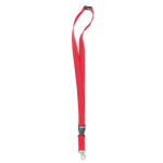 Lanyard personalizado de 2 cm con hebilla y cierre BasicStyle Extra color rojo