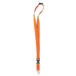 Lanyard personalizado de 2 cm con hebilla y cierre BasicStyle Extra color naranja
