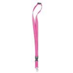 Lanyard personalizado de 2 cm con hebilla y cierre BasicStyle Extra color rosa