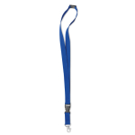 Lanyard personalizado de 2 cm con hebilla y cierre BasicStyle Extra color azul real