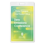 Identificador vertical transparente personalizado VertiPass color transparente