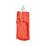 Botella de plástico plegable con mosquetón 460ml Clip color rojo