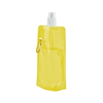 Botella de plástico plegable con mosquetón 460ml Clip color amarillo