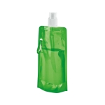 Botella de plástico plegable con mosquetón 460ml Clip color verde claro