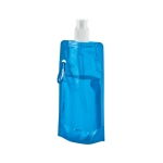 Botella de plástico plegable con mosquetón 460ml Clip color azul claro