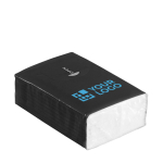 Paquete de pañuelos personalizado en tamaño mini Sneeze color negro vista de impresión