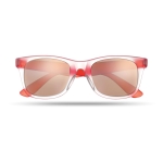 Gafas de sol personalizadas espejo con patillas a juego IceTrend color rojo
