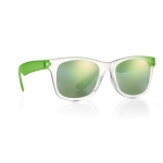 Gafas de sol personalizadas espejo con patillas a juego IceTrend color verde segunda vista