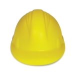 Pelota antiestrés con forma de casco de construcción Zenmet color amarillo