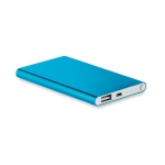 Batería externa personalizada en aluminio de 4.000 mAh Powercard Alu color azul