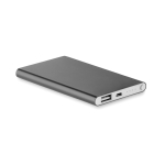 Batería externa personalizada en aluminio de 4.000 mAh Powercard Alu color titanio