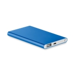 Batería externa personalizada en aluminio de 4.000 mAh Powercard Alu color azul real