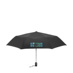 Paraguas personalizado automático y antiviento pongee 190T Ø97 Uptown color negro vista de impresión