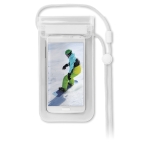 Funda de móvil impermeable para pantalla táctil Beachtime color blanco transparente tercera vista