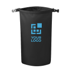 Bolsa bandolera impermeable de PVC capacidad 10 litros Bayside XL color negro vista de impresión