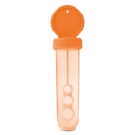 Soplador de burbujas para personalizar con logo Bubbles color naranja