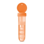 Soplador de burbujas para personalizar con logo Bubbles color naranja tercera vista